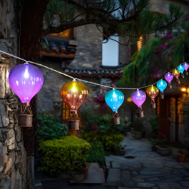 10 Hot Air Balloon Solar String Lights