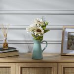 40cm Sunflowers & Blue Jug Arrangement