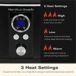 Hamilton Beach 6.5L Digital Black Slow Cooker 