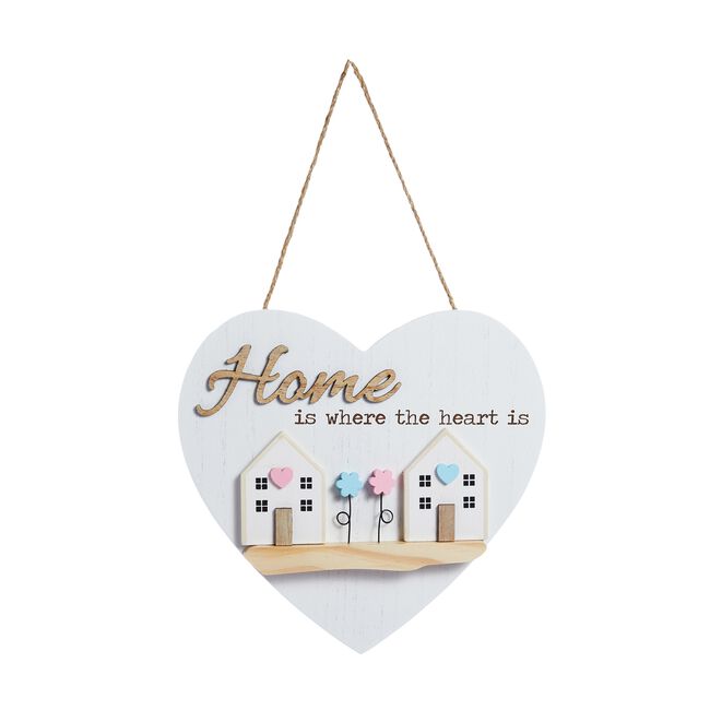 Home Wooden Heart Plaque