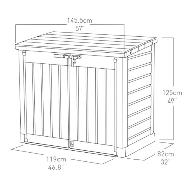 1200L Keter Store It Out Max Garden Storage Box