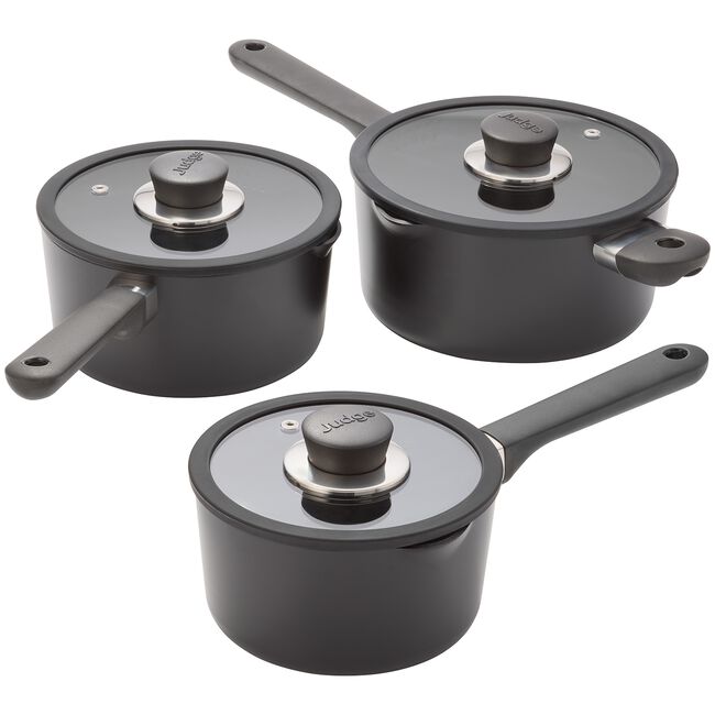 Judge Vista Ceramic 3 Piece Draining Saucepan Set
