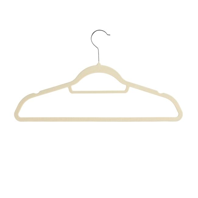 Skinny Velvet Hangers 10 Pack Cream