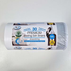 30 Pack 50L Extra Strong Fragranced Drawstring Sac