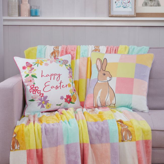 Blossom Lane Spring Blocks Throw 150cm x 200cm 