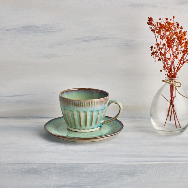 Heritage Caragh Azure Cup And Saucer