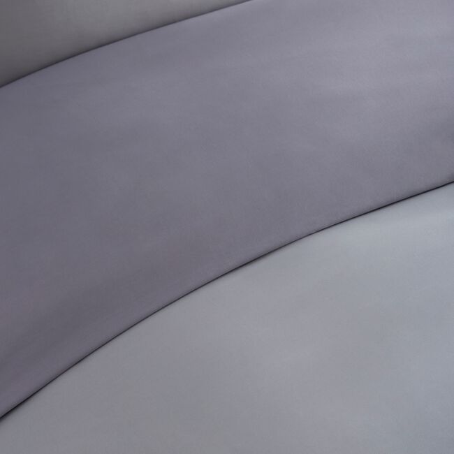 SUPERKING DUVET COVER Luxury Percale Ice Grey/Grey