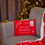 Dear Santa Cushion 40cm x 30cm - Red