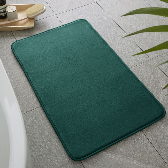 ANTI-BACTERIAL MEMORY FOAM FOREST GREEN Bath Mat