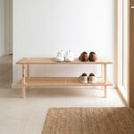 Shoe Rack 2 Layer Fir Wood