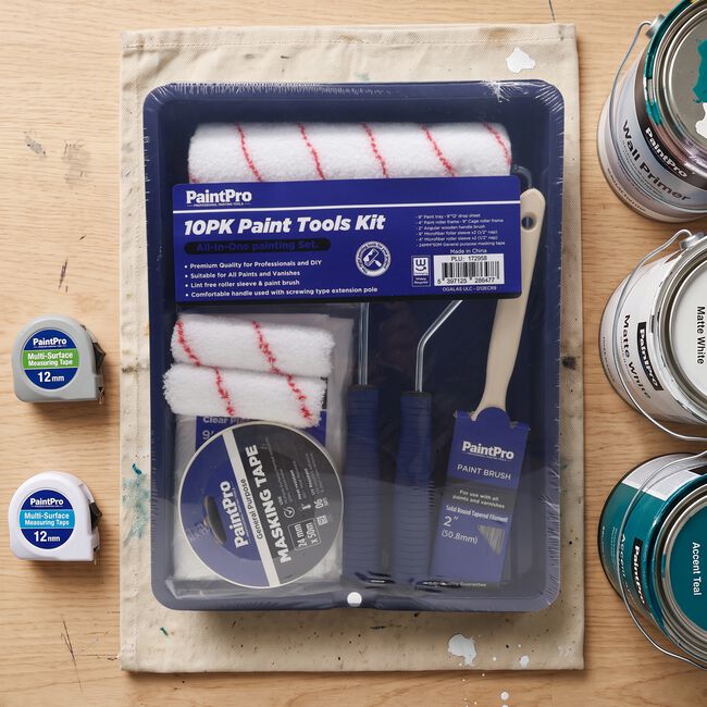 PaintPro Paint Tools Kit 9'' 10 Pack