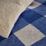 SINGLE DUVET COVER Bedlam Cosy Theo Check Blue