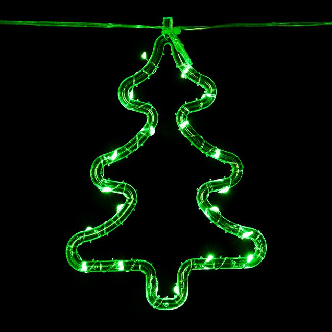 10 Green Christmas Tree Curtain Lights