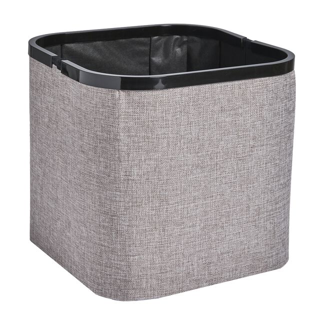 OVAL LINEN FOLDABLE SMALL Stone Ottoman