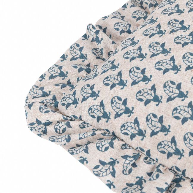 FURN LULAH BLOCK LINEN/BLUE 45x45 Cushion