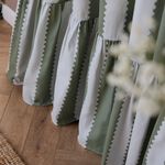 BIRDIE STRIPE BAY GREEN/MIST PENCIL PLEAT 168X229 Curtain