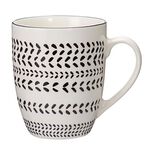 Siaki Cream & Black Printed 350ml Mug