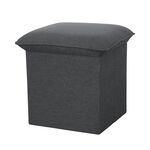 CUSHION OTTOMAN VELVET Charcoal
