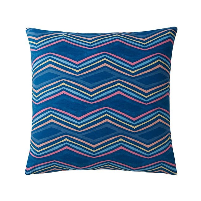 Indoor Outdoor Zag Navy Cushion