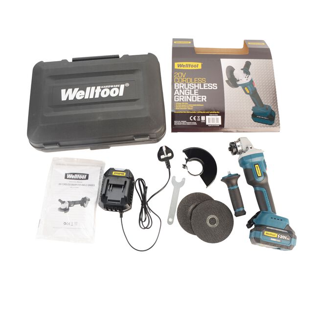 20V Cordless Brushless Angle Grinder