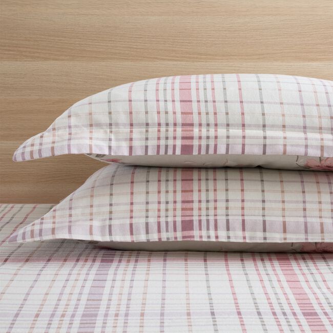 Brushed Cotton Leah Oxford Pillowcase Pair