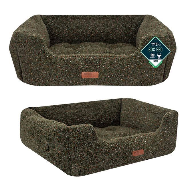 GREEN SHERPA PET BED LARGE 71X58X25CM