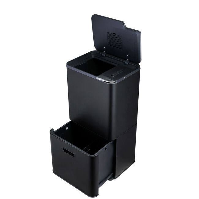 NORDHAUS 60L DOUBLE STACKED BLACK RECYCLING Bin