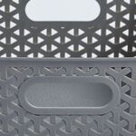 Geometric 4L Grey Storage Basket
