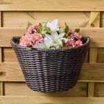 WICKER Wall Basket Grey