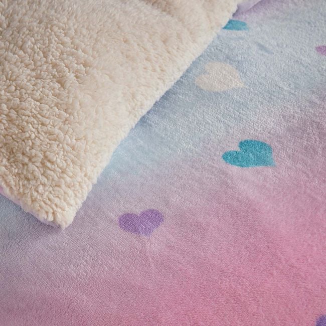 SINGLE DUVET COVER Bedlam Cosy Ombre Heart Multi