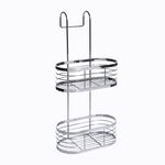 CAUSEWAY BAY TWO TIER OVAL Chrome Hanging Shower Caddy