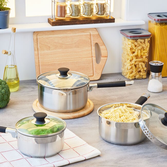 Cuisine Draining 3 Piece Cookware Set