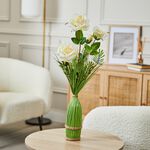 Floral Symphony White Roses Faux Bouquet