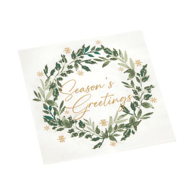 Season's Greetings Napkins 20 Pack 