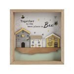 Bee Wooden Square Framed Plaque