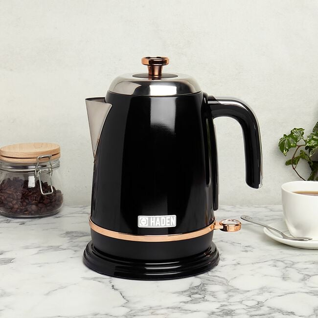 Haden Salcombe 1.5L 3KW Black & Copper Kettle