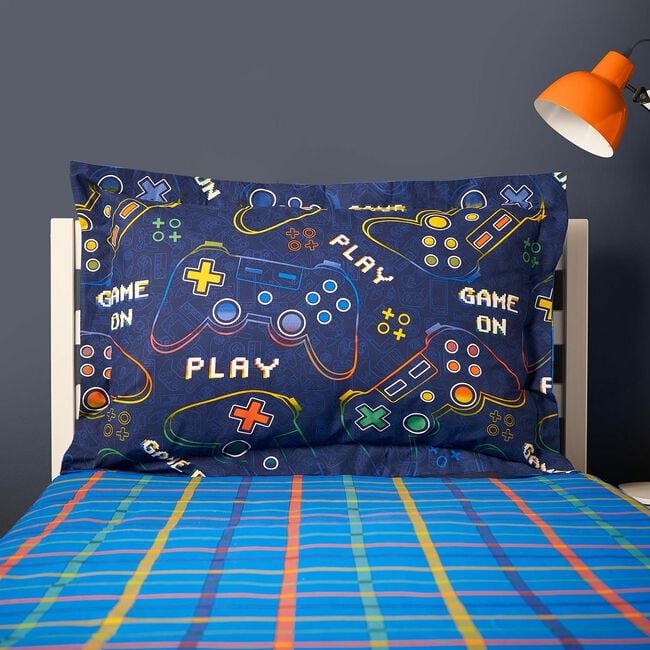 Gaming Check Oxford Pillowcase Pair