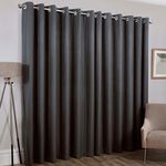 BLACKOUT & THERMAL BRUSHED GUNMETAL 66x54 Curtain