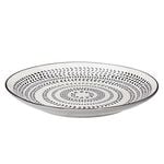 Siaki Cream & Black Printed 27cm Dinner Plate