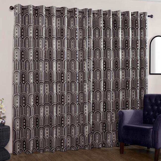 BLACKOUT & THERMAL KENNEDY PEWTER 66x72 Curtain