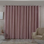 BLACKOUT & THERMAL TEXTURED ROSE 66x54 Curtain