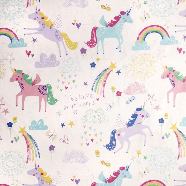 Bedlam Rainbow Unicorn 66in x 72in Curtains