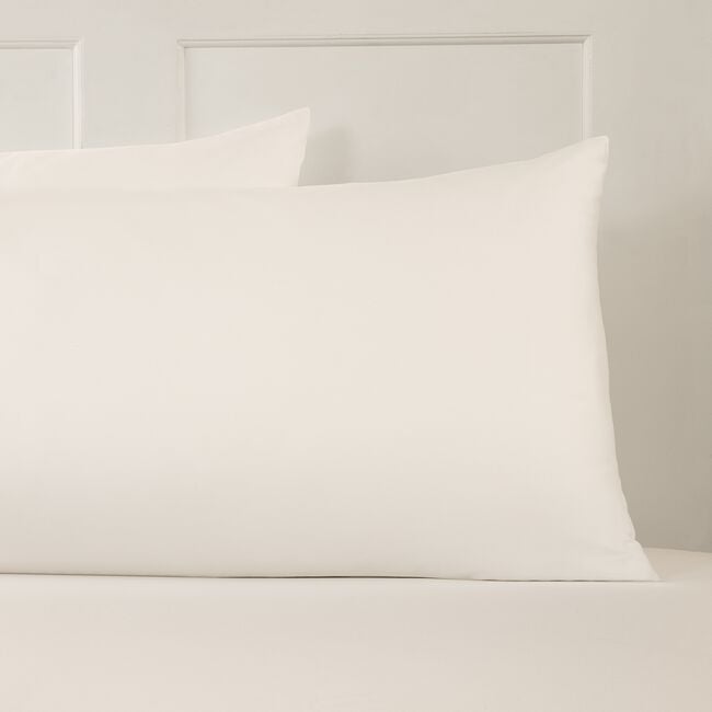 HOUSEWIFE PILLOWCASE PAIR 400 Threadcount Bamboo/Cotton White
