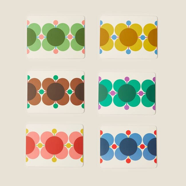 Orla Kiely Atomic Flower Placemats 6Pk