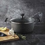 Tower Precision Black 24cm Casserole
