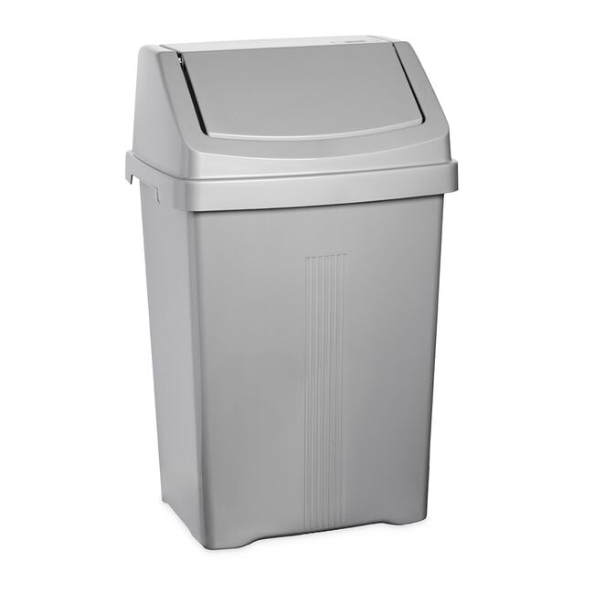 Casa Kitchen Swing Bin Silver 50L
