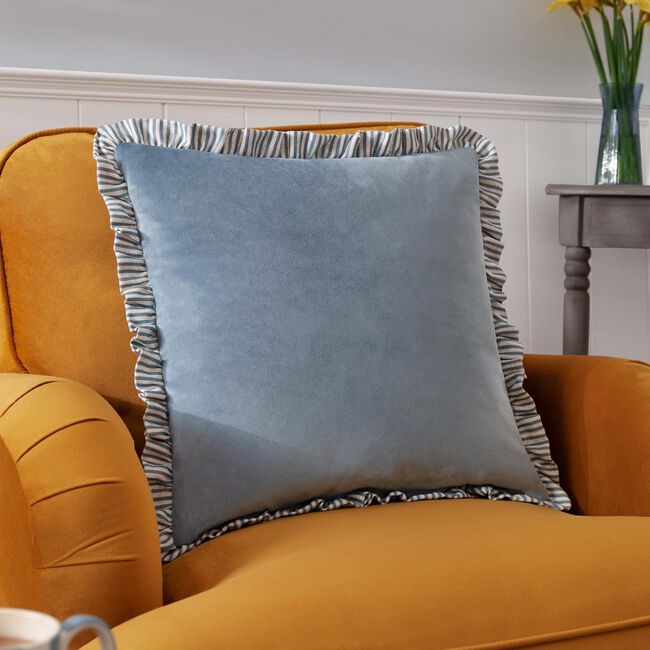 WYLDER SOLENE RUFFLE BLUE 45x45 Cushion