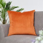 Triangle Stitch Cushion 58x58cm - Orange