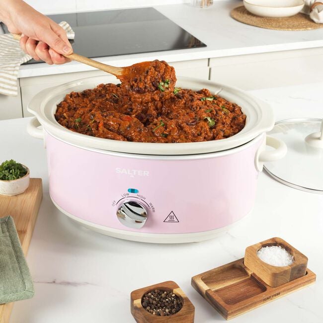 SALTER RETRO PINK 6.5L Slow Cooker