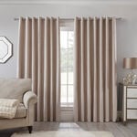 BLACKOUT & THERMAL TEXTURED NATURAL 66x54 Curtain